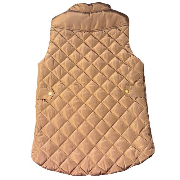 Zenana Outfitters Womens Small Brown Quilted Puffer Vest Jacket Sleeveless EUC - Picture 2 of 7